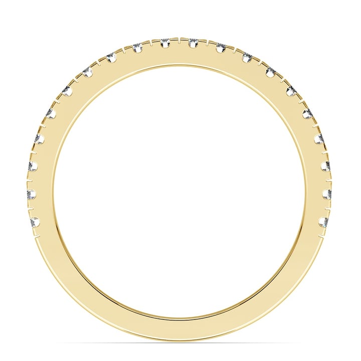Petite Pave Wedding Band In Yellow Gold (1/3 Ctw) | Thumbnail 03