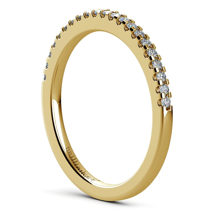 Scallop Diamond Wedding Ring in Yellow Gold (1/4 ctw) | Thumbnail 04