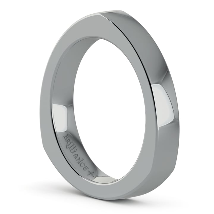 Rocker (European) Wedding Ring in White Gold (3.5mm) | Thumbnail 02