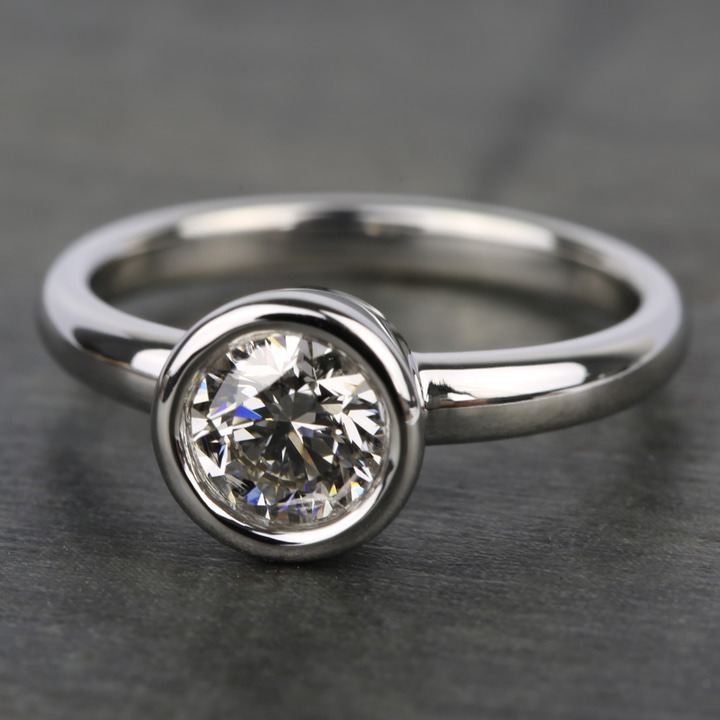 Platinum Bezel Engagement Ring Setting | Thumbnail 05