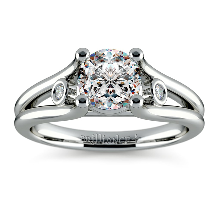 Diamond Accent Engagement Ring In Platinum | Thumbnail 01