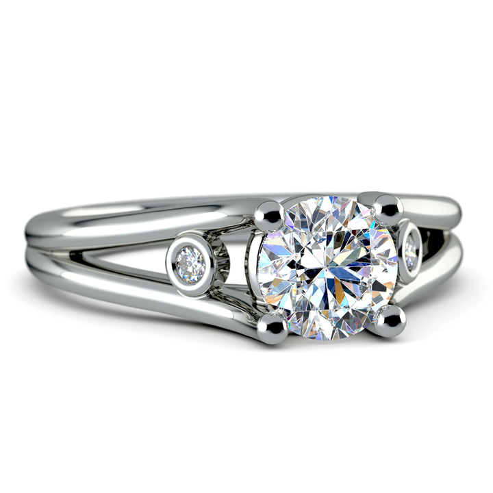 Diamond Accent Engagement Ring In Platinum | Thumbnail 04