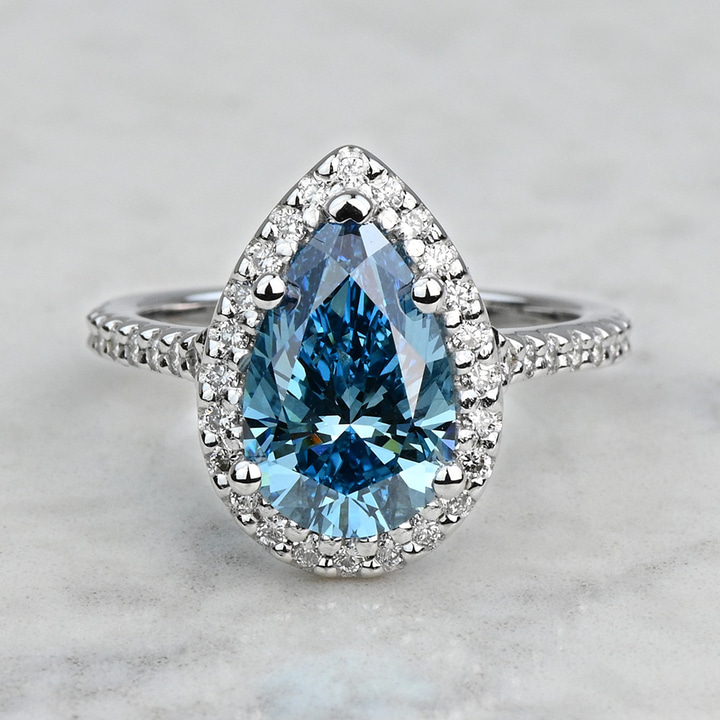 Halo Diamond Engagement Ring in White Gold | Thumbnail 05