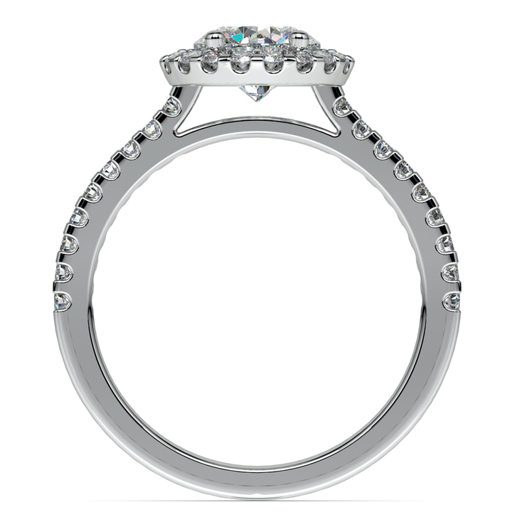 Halo Diamond Engagement Ring in White Gold | Thumbnail 02