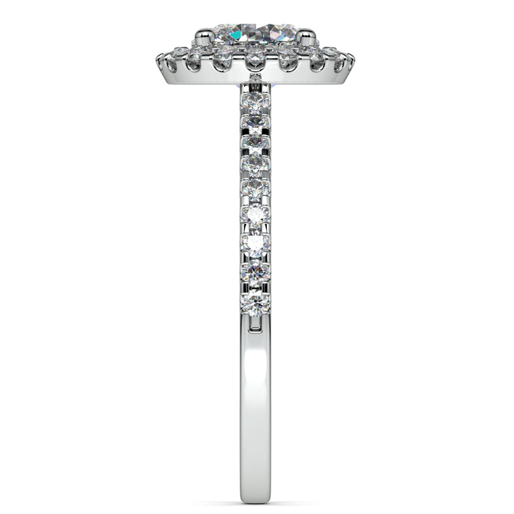 Halo Diamond Engagement Ring in White Gold | Thumbnail 03