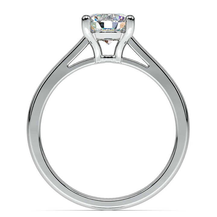 Petite Cathedral Solitaire Engagement Ring in Platinum | Thumbnail 02
