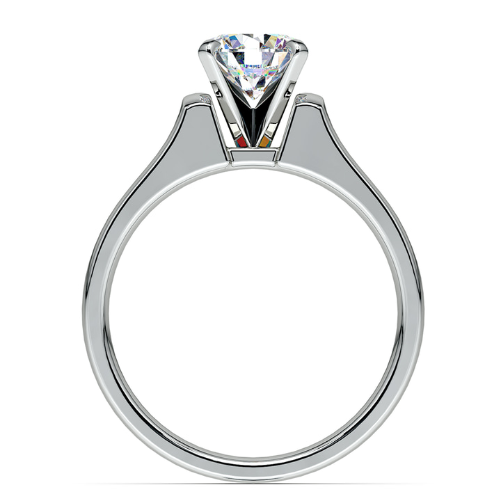 Simple Modern Engagement Ring Setting In Platinum | Thumbnail 02