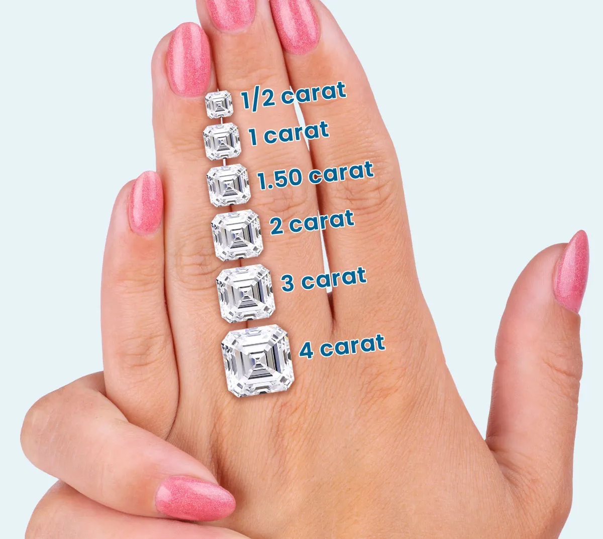 Asscher Hand with Diamonds