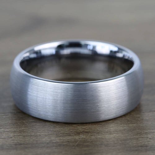 Bristle - Comfort-Fit Tungsten Mens Band with Brushed Finish