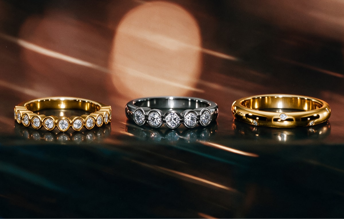 Matching Eclipse wedding band on hand