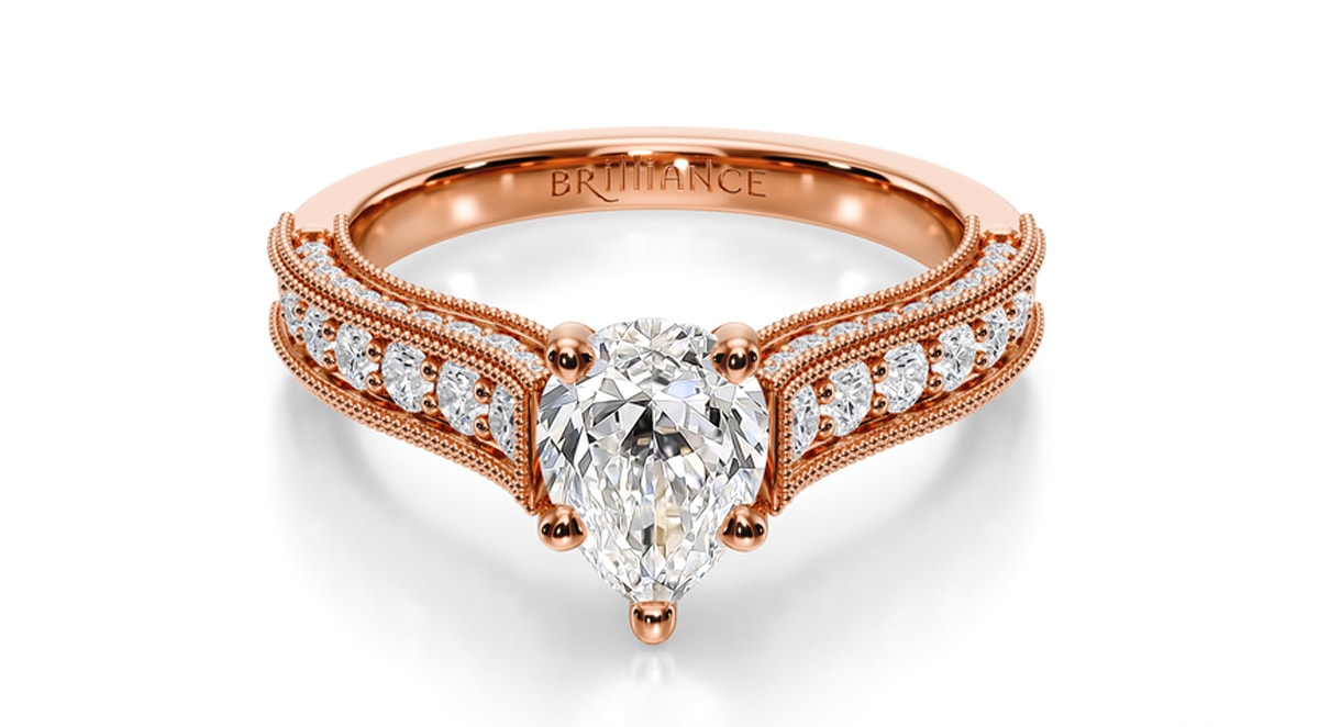 Rose Gold Vintage Engagement Ring: Right On Trend
