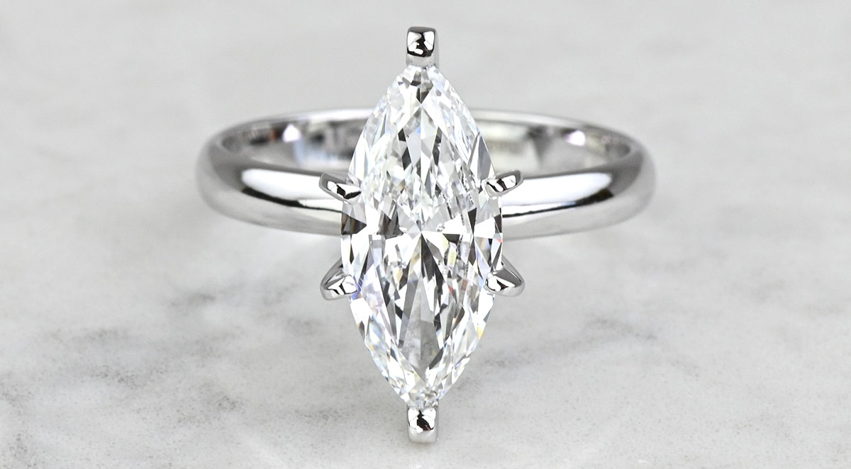 Marquise Diamond Rings in Platinum
