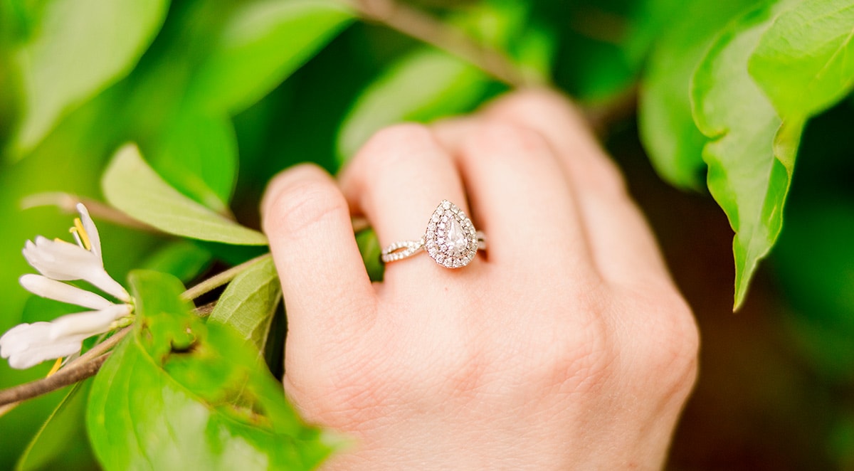 How to Wear a Pear Diamond Engagement Ring
