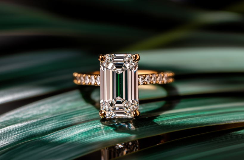 diamond shape emerald