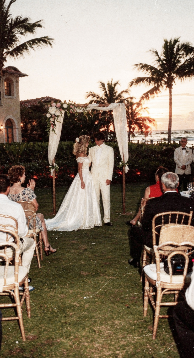 Couple exchanging wedding rings