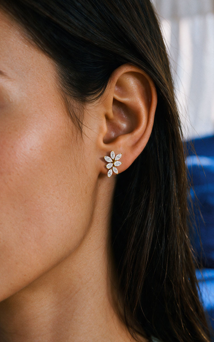 Labor Day lab grown diamond earrings