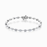 Marquise Round Lab Diamond Link Bracelet (3.90 Carat)
