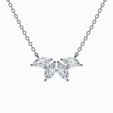 Floral Marquise Cluster Necklace (0.70 Carat)