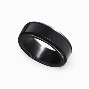 Actaeon - Elysium Inlay Zirconium Mens Ring (8mm)