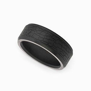 Unique Cracked Dry Earth Mens Wedding Band Elysium - Ares