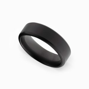 Ares - Slim 6mm Elysium Black Diamond Ring With Matte Finish