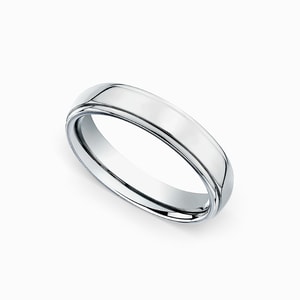 Beveled Men's Wedding Ring in Cobalt (5mm)