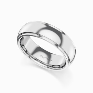 Beveled Men's Wedding Ring in Cobalt (7 mm)