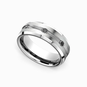 Black Diamond Men's Wedding Ring in Cobalt (7.5mm)