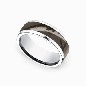 Men's Wedding Band In Cobalt with Camo Inlay (8mm)