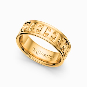 Mens Gold Celtic Cross Wedding Band