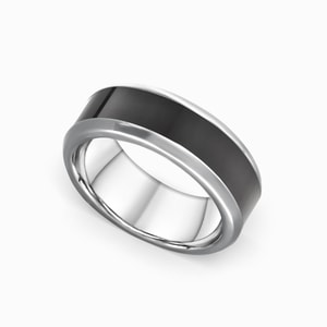 Hercules - Elysium Inlay Titanium Mens Ring (8mm)