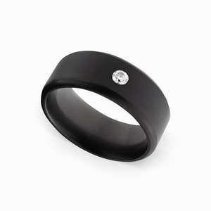 Kratos - White Diamond Polished Elysium Ring For Men