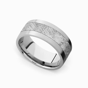 Mens Cobalt Meteorite Ring - The Star Crossed Ring (9mm)