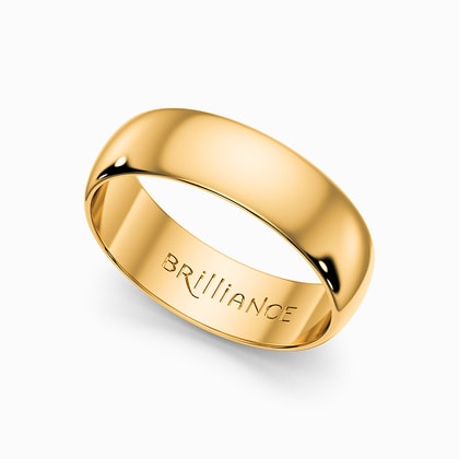 Mid-Weight Men's Wedding Ring in 14K Yellow Gold