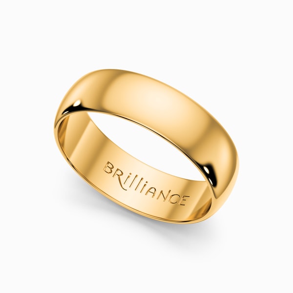 Mid-Weight Yellow Gold 6mm