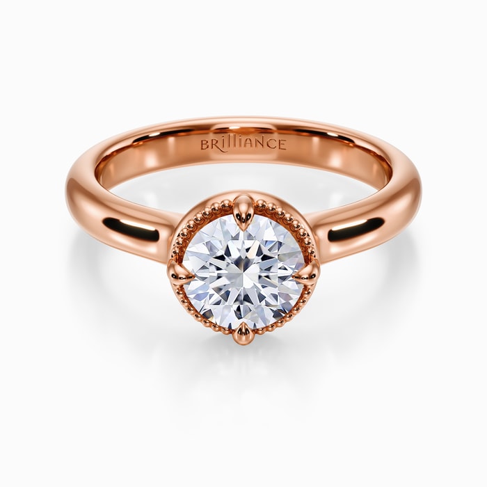 Aelia Engagement Ring in Rose Gold