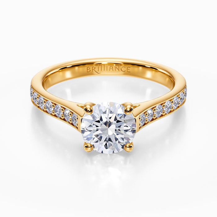 Amour Diamond Engagement Ring in Yellow Gold