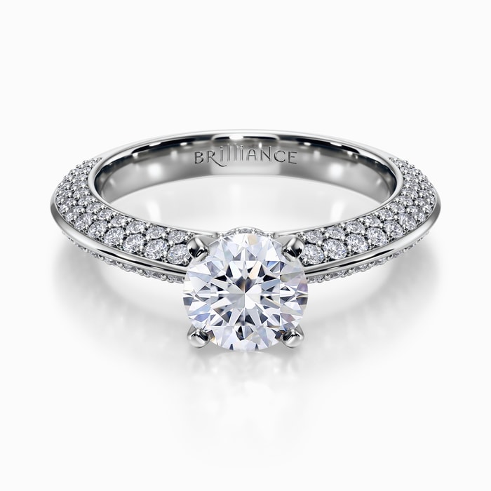 Artemis Diamond Engagement Ring in White Gold