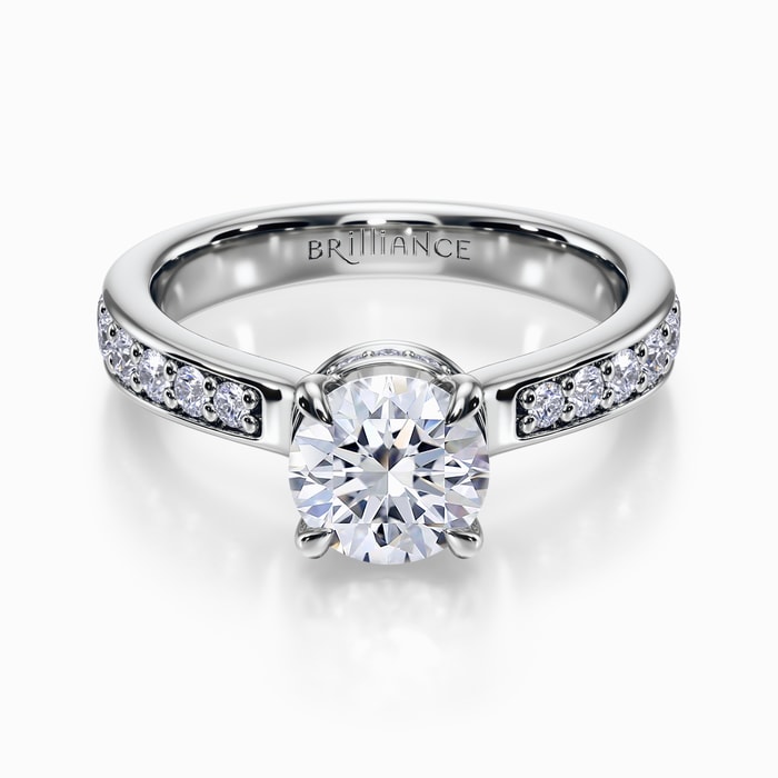 Aurelia Diamond Engagement Ring in White Gold