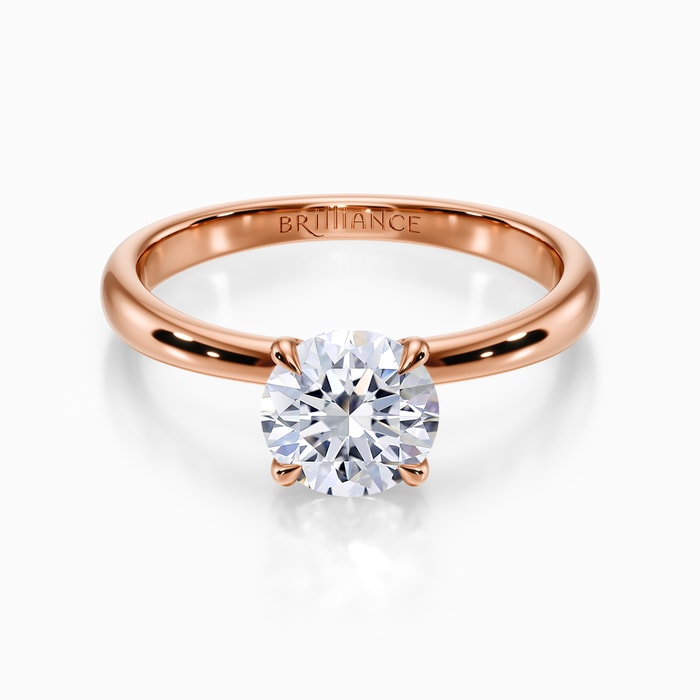 Blooming Solitaire Engagement Ring in Rose Gold