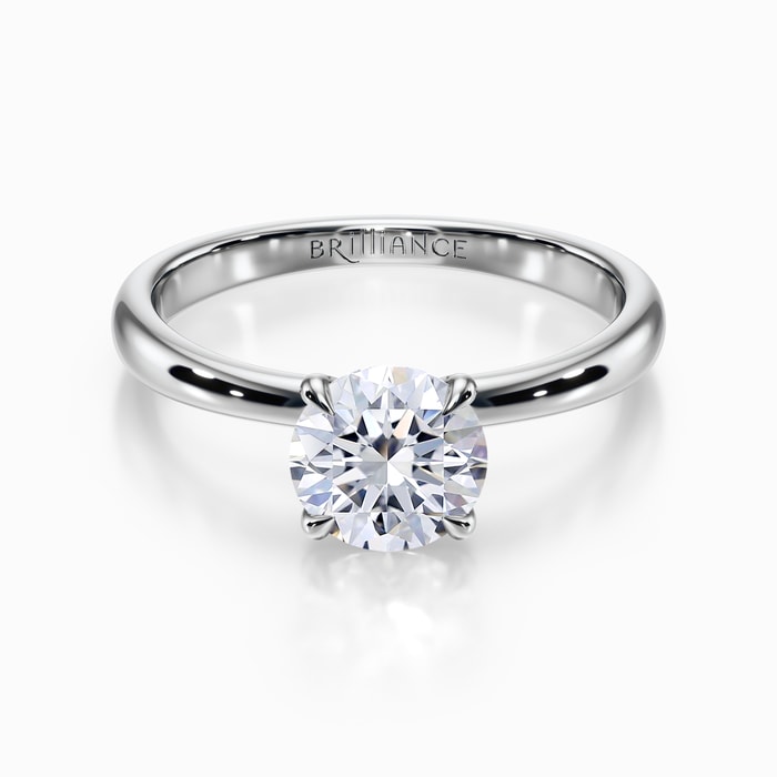 Blooming Solitaire Engagement Ring in White Gold