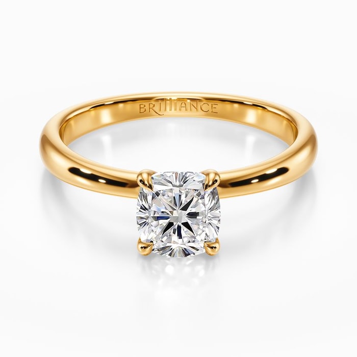 Blooming Solitaire Engagement Ring in Yellow Gold