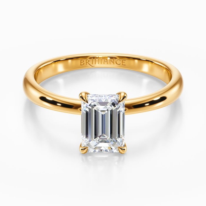 Blooming Solitaire Engagement Ring in Yellow Gold
