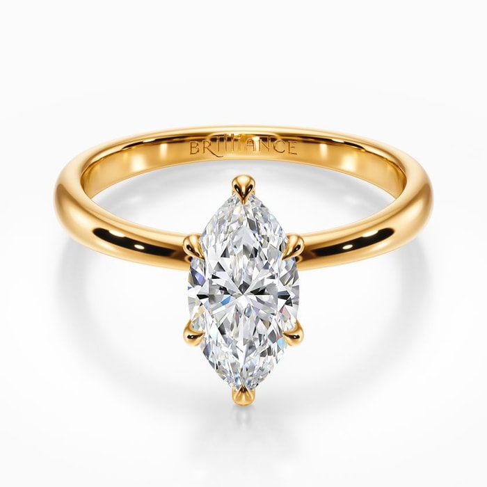 Blooming Solitaire Engagement Ring in Yellow Gold