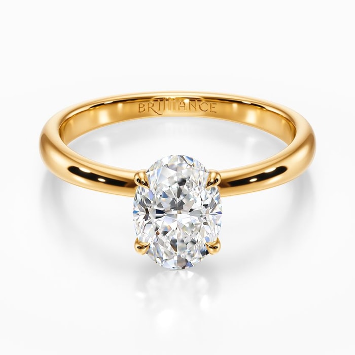 Blooming Solitaire Engagement Ring in Yellow Gold