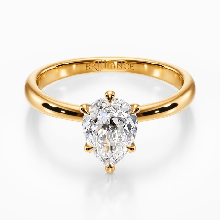Blooming Solitaire Engagement Ring in Yellow Gold