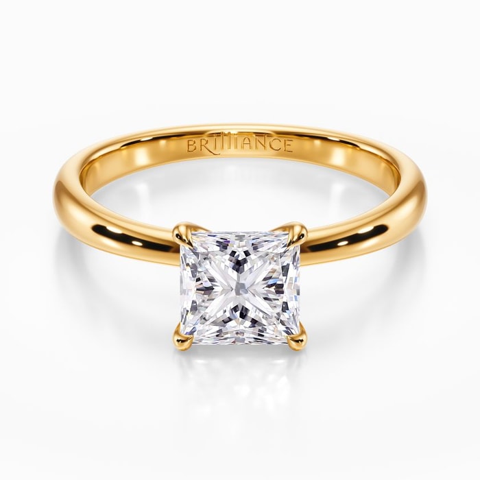 Blooming Solitaire Engagement Ring in Yellow Gold
