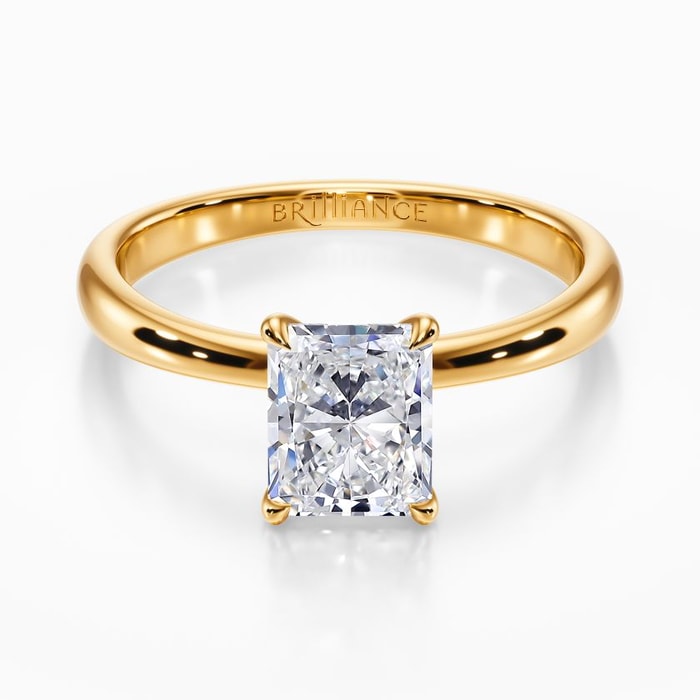 Blooming Solitaire Engagement Ring in Yellow Gold