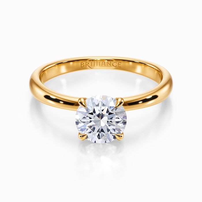 Blooming Solitaire Engagement Ring in Yellow Gold