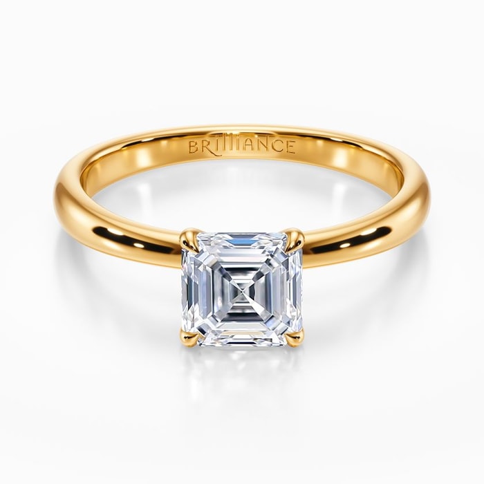 Blooming Solitaire Engagement Ring in Yellow Gold
